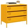 Sideboard Mustard Yellow 68 X 39 X 58.5 Cm Cold Rolled Steel