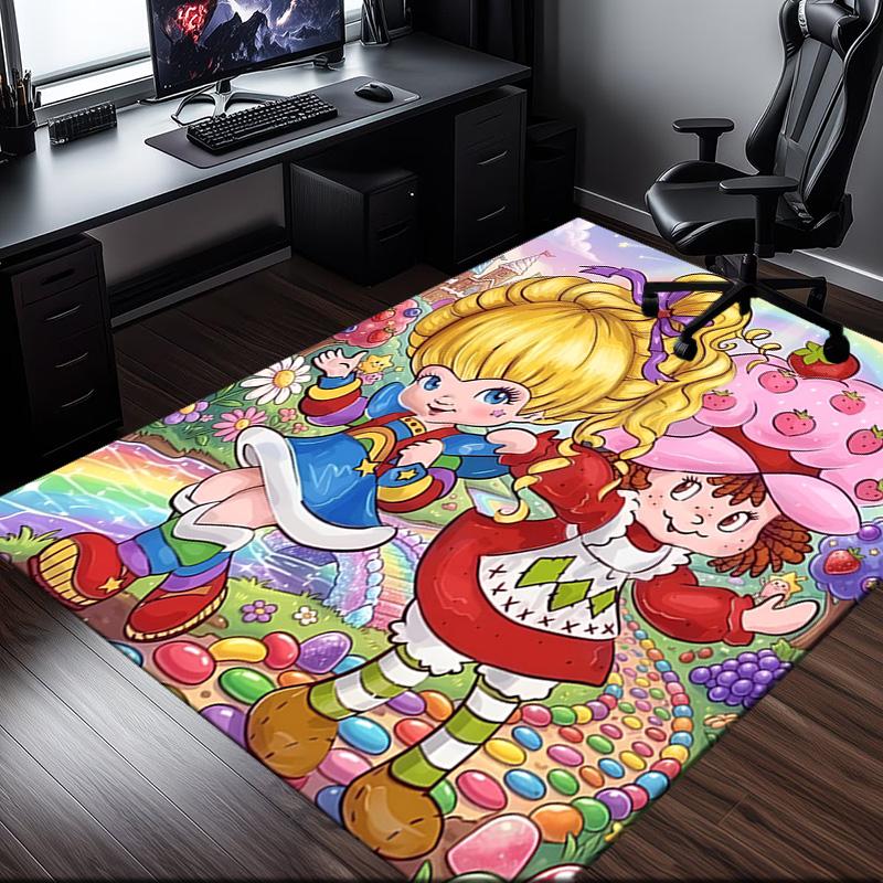 Rainbow Adventure Rug Office Carpet Non-Slip Mat, Chair Rug Floor Covering for Gaming, Bedroom, Living Room , Home Decor Christmas Gift