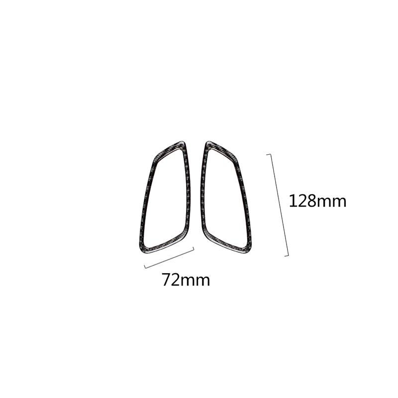 For BMW E90 E92 E93 3 Series 2005-2012 Real Carbon Fiber 2Pcs/Set Car Interior Door Handle Cover Decal Decorative