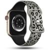 Apple Watch 10 S9 Ultra Sports Leopard Print Laser-Engraved Two-Color Silicone Wristband