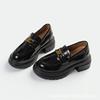 Thick-soled Inner Height-increasing Women's Shoes, 33 Small Size 34 Loafers for Women's 2025 Spring New British Style Small Leather Shoes