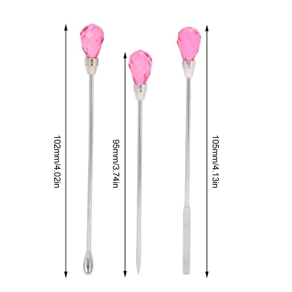 3 Pcs Portable Nail Art Stirring Rod Professional Nail Art Spatula  Salon & Home DIY Use