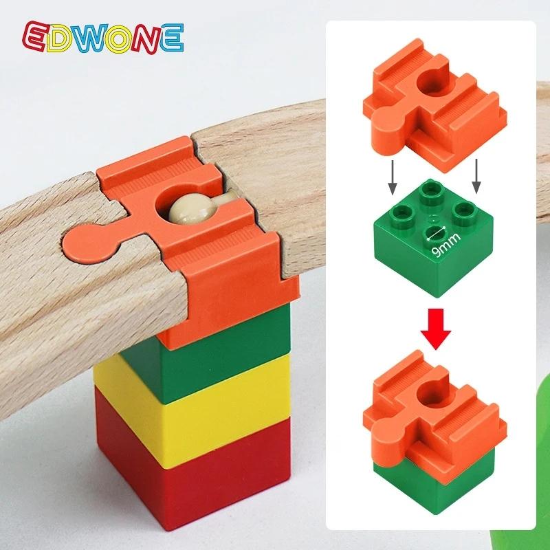 New All Kinds of Wooden Train Tracks Connectors Accessories Plastic Track Parts Fit for All Brands Wood Tracks Toys For Kids