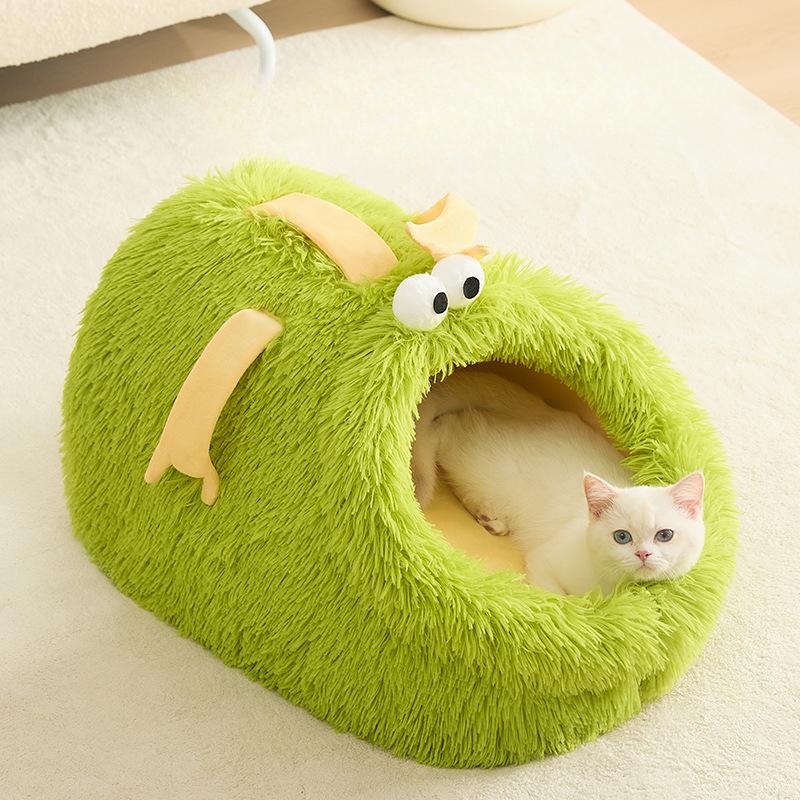 Doghouse Warm In Winter and Universal Detachable and Washable House Villa House Small Dog Teddy Closed Pet Cat