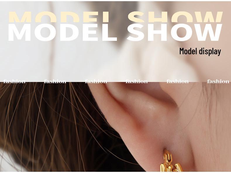 Bohemian Geometric Triple Layer Non-fading Twisted Women's Titanium Steel Earrings