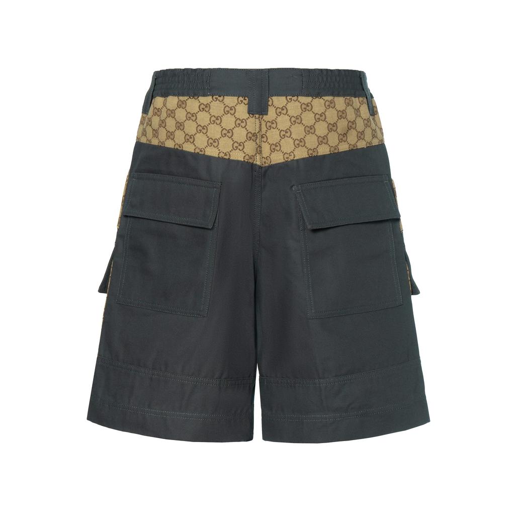 GUCCI Cotton Canvas Bermuda Gg Insert Shorts 742850-XDCEY-1168