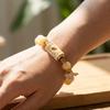 Stainless Steel Beaded Stretch Bracelet Sunflower Bee Pendant Hand Chain Charm Bracelet  Garden