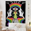 VIKAMA Vintage Bohemian Psychedelic 70s Tapestry Tarot Hippie Wall Decor Tapestry Home Room Decoration