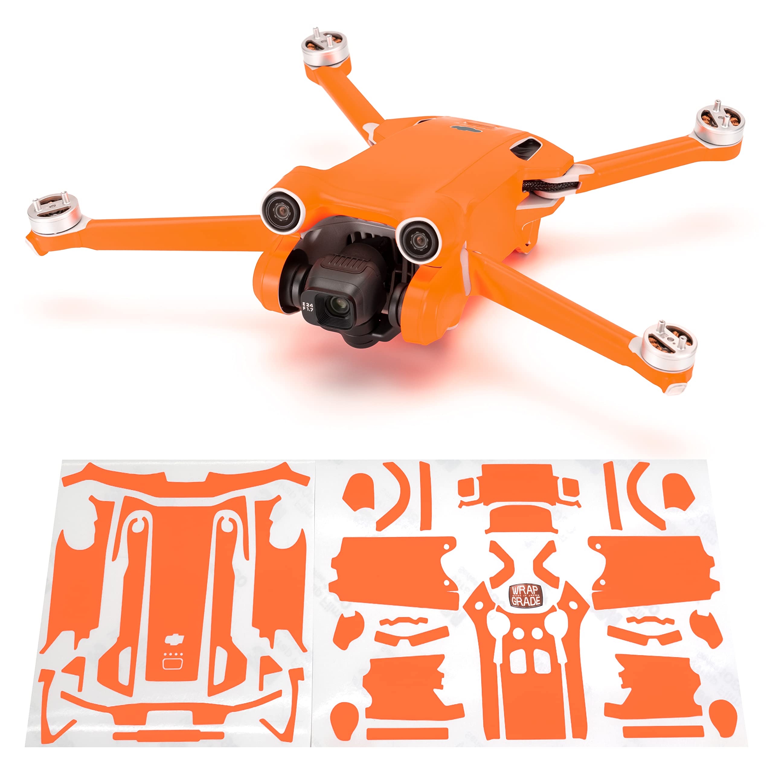 

WRAPGRADE for DJI Mini 3 Pro body skin sticker (neon orange)