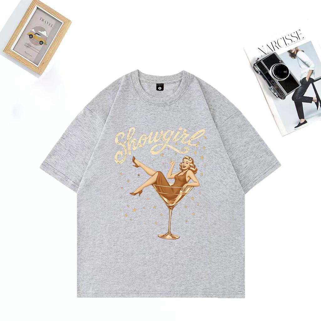 The Life of A Showgirl Fashion Tops Unisex Womens High Quality Couples Tshirt Unisex Cotton Short Sleeve T Shirt Vintage Camiseta