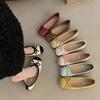 Flat-bottomed small fragrant single shoes women's shoes 2025 new spring and autumn red ballet French gentle evening shoes