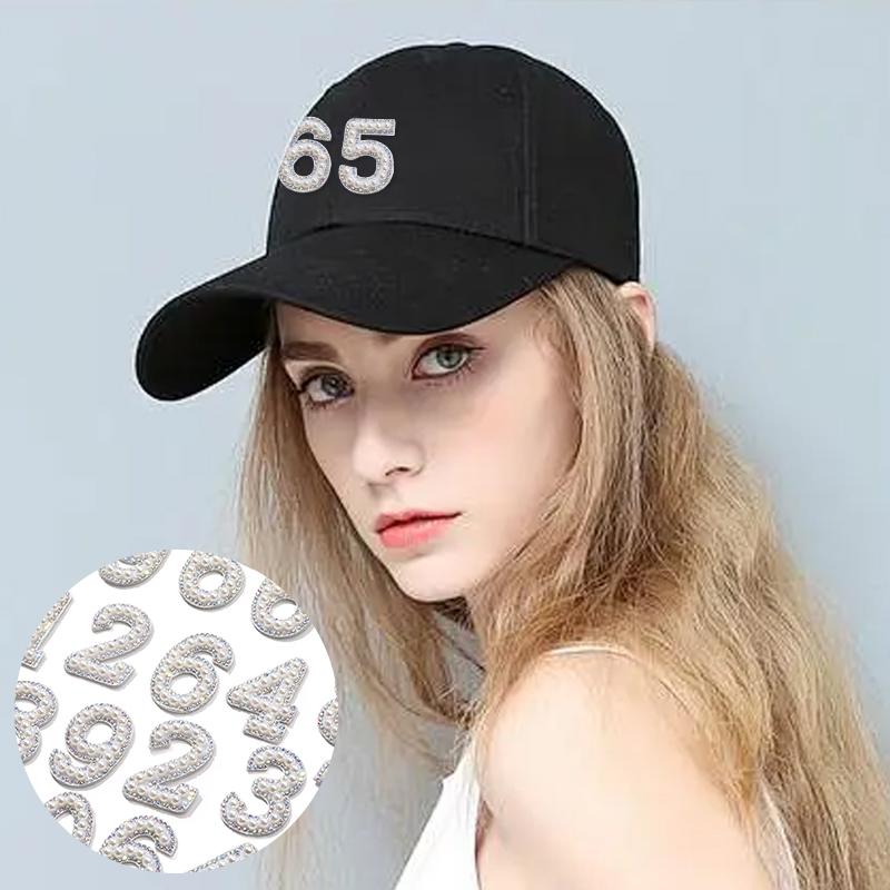 10Pcs Clothing Decal Diy Decoration Digital Patch Sparkling Crystal Pearl Digital Patch Clothing