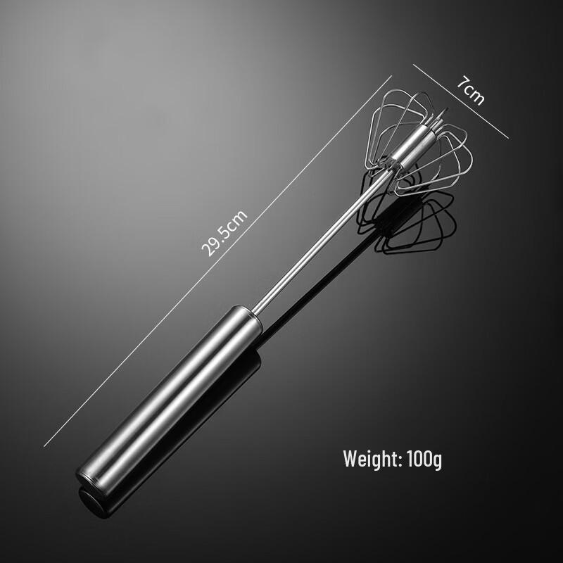 Stainless Steel Press-Type Rotary Egg Whisk