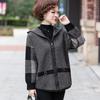 Fat Mama Plus Size Double-Sided Fleece Hooded Jacket for Mid-Aged & Elderly (Spring/Autumn)