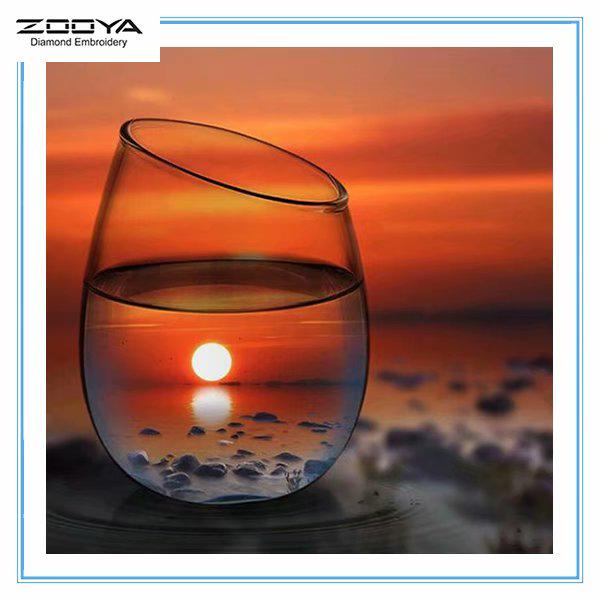 

ZOOYA DIY 3D круглая алмазная картина Бокал для вина Вышивка Крестом Ремесло Стежок Домашний декор