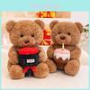Romantic Teddy Bear Plush Toy With Rose Design For Valentines Day Gift
