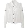 Casual and minimalist ramie lace short jacket for women's outings, paired with loose long sleeved clothes