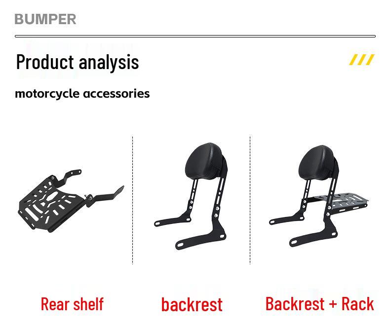 Qianjiang Flash 400 Rear Seat Back Rack & Motorcycle Luggage Rack Mod Kit