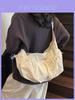 Nylon Shoulder Bag With Drawstring Closure For Casual Daily Use