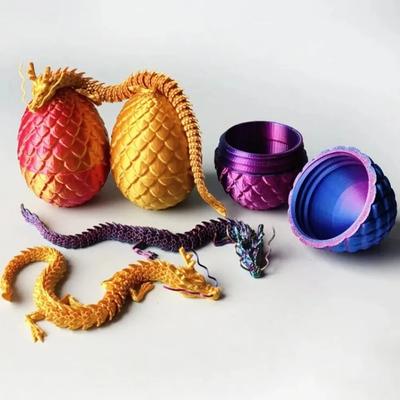 Chinese Dragon Surprise Egg Toy, 3D Movable Joint Dragon Model, Mini Desktop Decoration, Unique Art Craft Gift for Adults & Kids