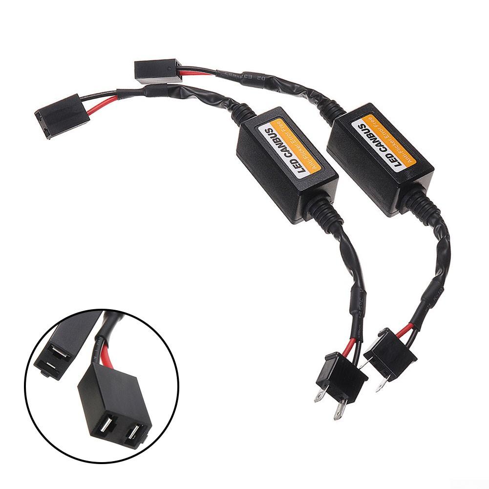 2pcs H7 Headlight LED Canbus Decoder Canceller Error Resistor Anti-Flicker