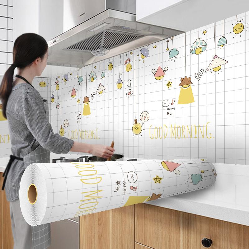 

Звездная вечеринка, кухня, маслостойкая наклейка, водонепроницаемая самоклеящаяся, устойчивая к высоким температурам, обои, вытяжка для шкафа, огнестойкая наклейка на стену 60x300cm