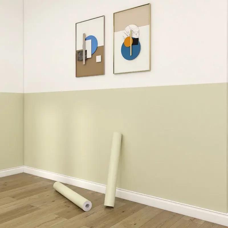 Korea Pink Waterproof Wallpaper Self-adhesive Home Bedroom Dormitory Room Wall Stickers Thickened Paste Table Cabinet Renovation