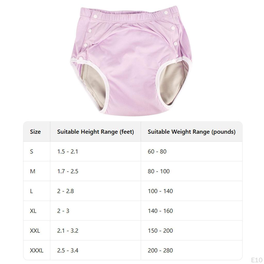 Adult Incontinence Cover Pants, Washable Diaper Underwear, Short Pants for Women And Men, Elderly
