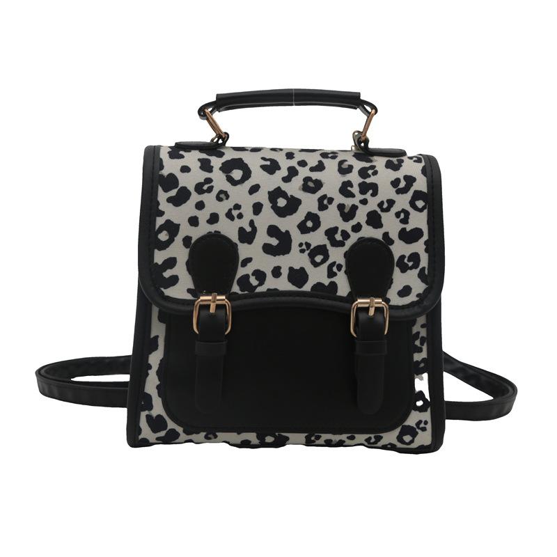 

Сумка с леопардовым принтом, женская, осень-зима 2024 года, новая модная сумка в стиле колледжа с леопардовым принтом, диагональная сумка-спин чёрный