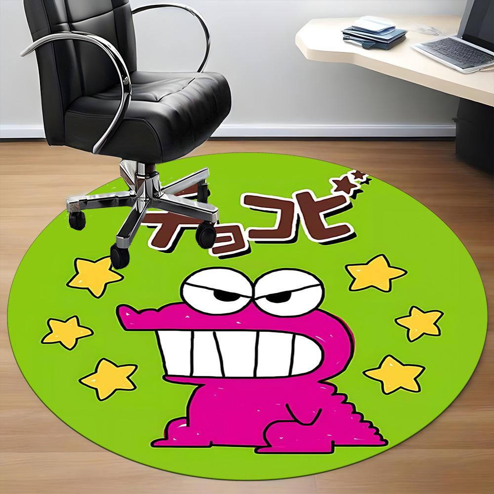 1pc Crayon Shin-chan Chibi Monster Office Round Area Rug, Under Office Chairs Bedroom Living Room Home Decor, Available in Various Sizes0