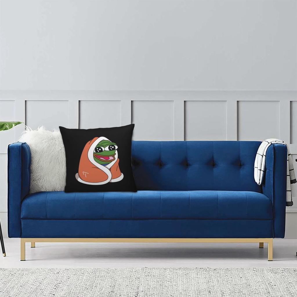 Sad Frog Pepe Square Pillowcase Pillow Cover Cushion Decor Comfort Throw Pillow for Home Sofa