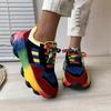 Sneakers Casual da Donna Traspiranti con Lacci Scarpe Vulcanizzate Sneakers con Zeppa da Donna Scarpe da Donna