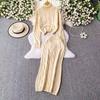 Autumn 2 Piece Set Turtleneck Sweater For Women Casual Fashion Style Chic Weave Top + High Waist Elegant Long Skirt
