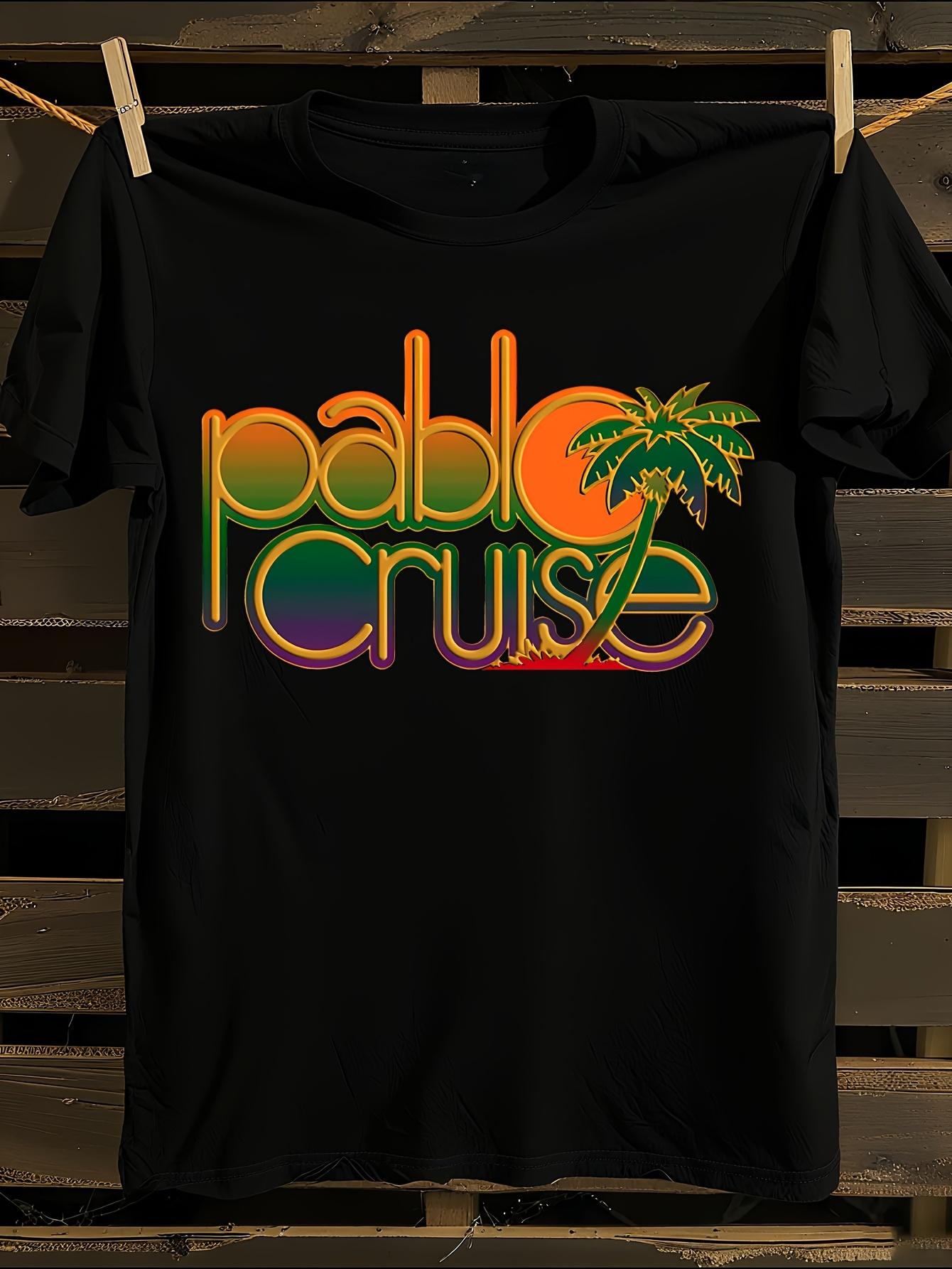 Retro 80s Neon Tropical Palm Tree and Pablo Cruise Graphi... XXXXL