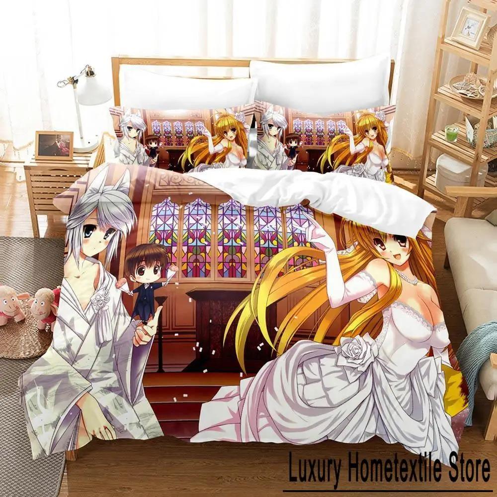 Trendy Elegant New Kanokon Size Bed Adult Kid Bedroom Sets 3D Print Anime Single Twin Full Queen King Quilt
