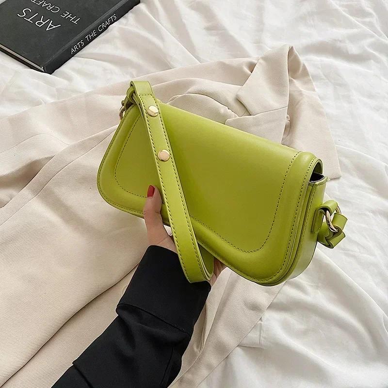 New Luxury Designer Shoulder Crossbody Bags for Women  Pu Leather Trend Female Underarm Bag Fashion Purse Flap Handbags