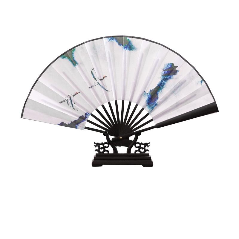 Chinese Style Outdoor Decorative Large Folding Fan Thickened Bamboo Durable Hand Fan Han Clothing Accessories Portable Hand Fan