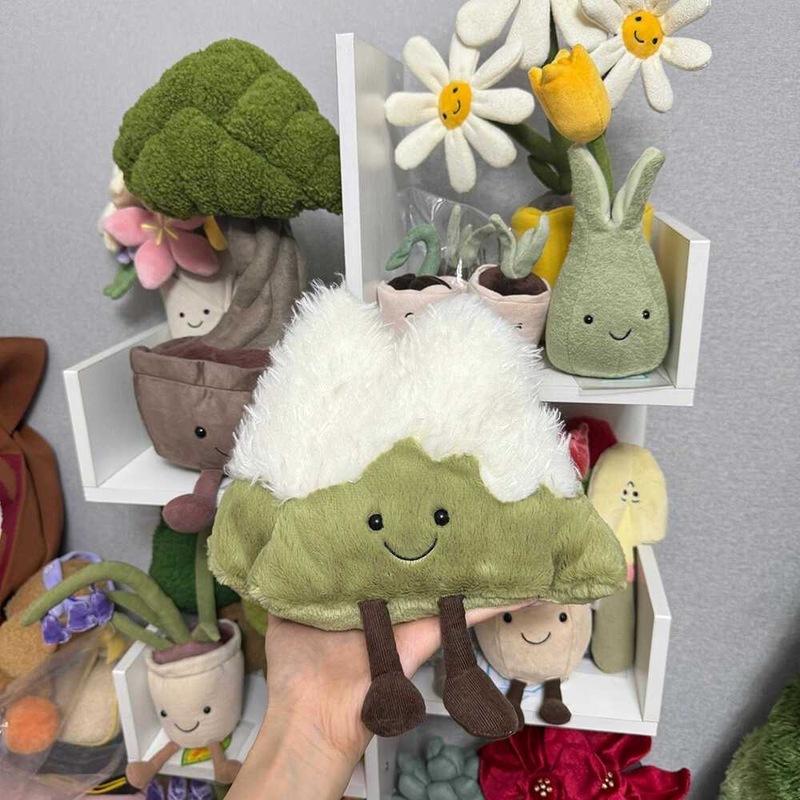 Apricot Lamb 30cm Snow Mountain Plush Pillow Creative Simulation Home Decoration Cute Pet Plush Doll Holiday Gift