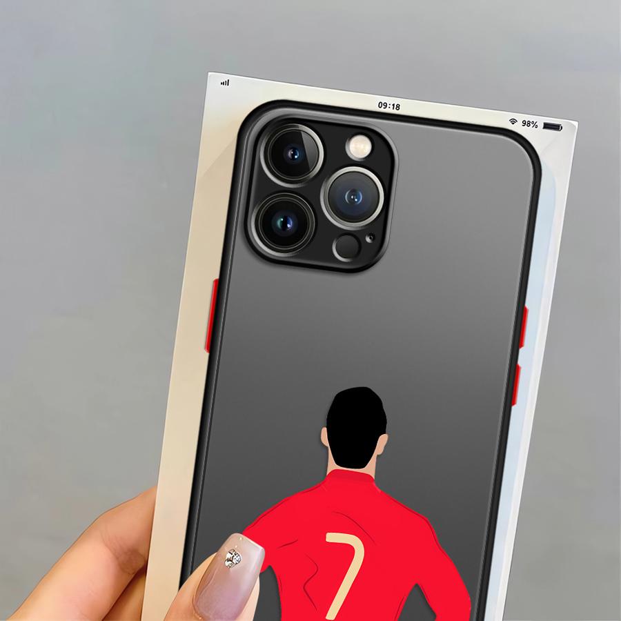 FootBall Number 7 10 Funda Back Phone Cover Case for iPhone 17 Pro Max 12 16 Plus Air 11 15 7 8 SE XS XR 14 13 Mini