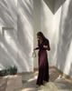 2025 Women's V-Neck Cardigan & Long Dress Set - Autumn/Winter European Style
