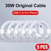 Xiaomi 5-1pcs 30W Fast Charging Cable Foe iPhone 13 12 11 14 Pro Max Mini USB C Cable For X XR XS MAX 7 8 14 Plus 6