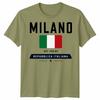 Milano Graphic Unisex Football T Shirt Casual White Soft Cotton Classic Top