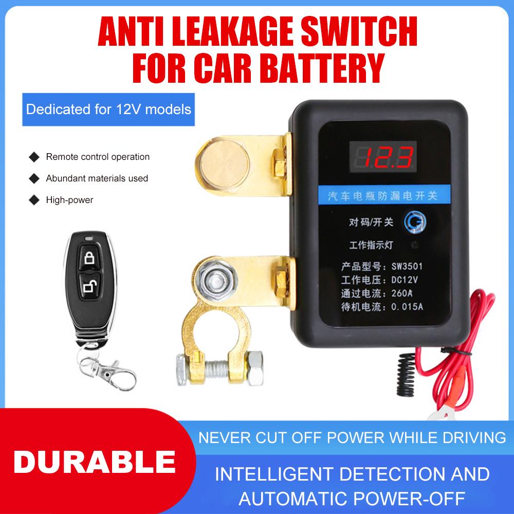 DC 12V Remote Battery Disconnect Switchs 260A Automatic Power Shut Off Switchs Car Remote Battery Cut Off Switchs for Car Truck