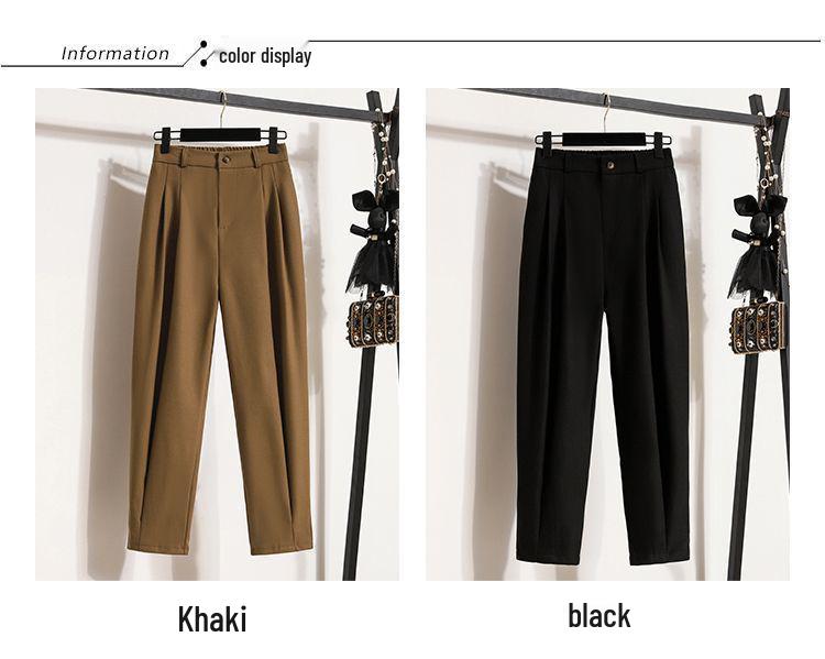 2026 Spring New Plus Size Carrot Pants: Slimming, Loose, Versatile, and High Quality for Women