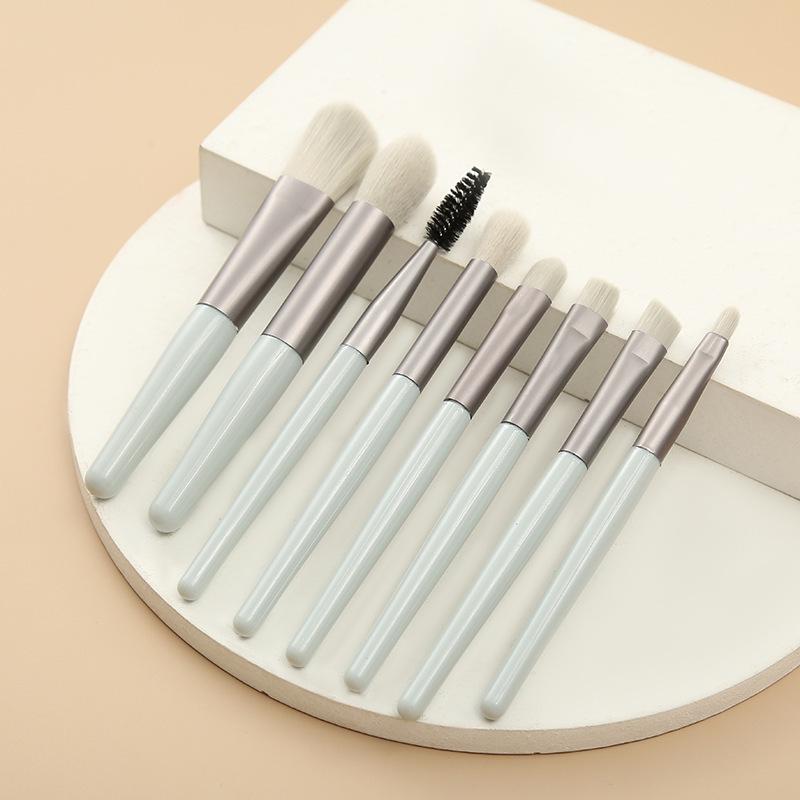 8-Piece Soft Bristle Makeup Brush Set: Eyeshadow, Setting Powder, Blush, Beauty Tools