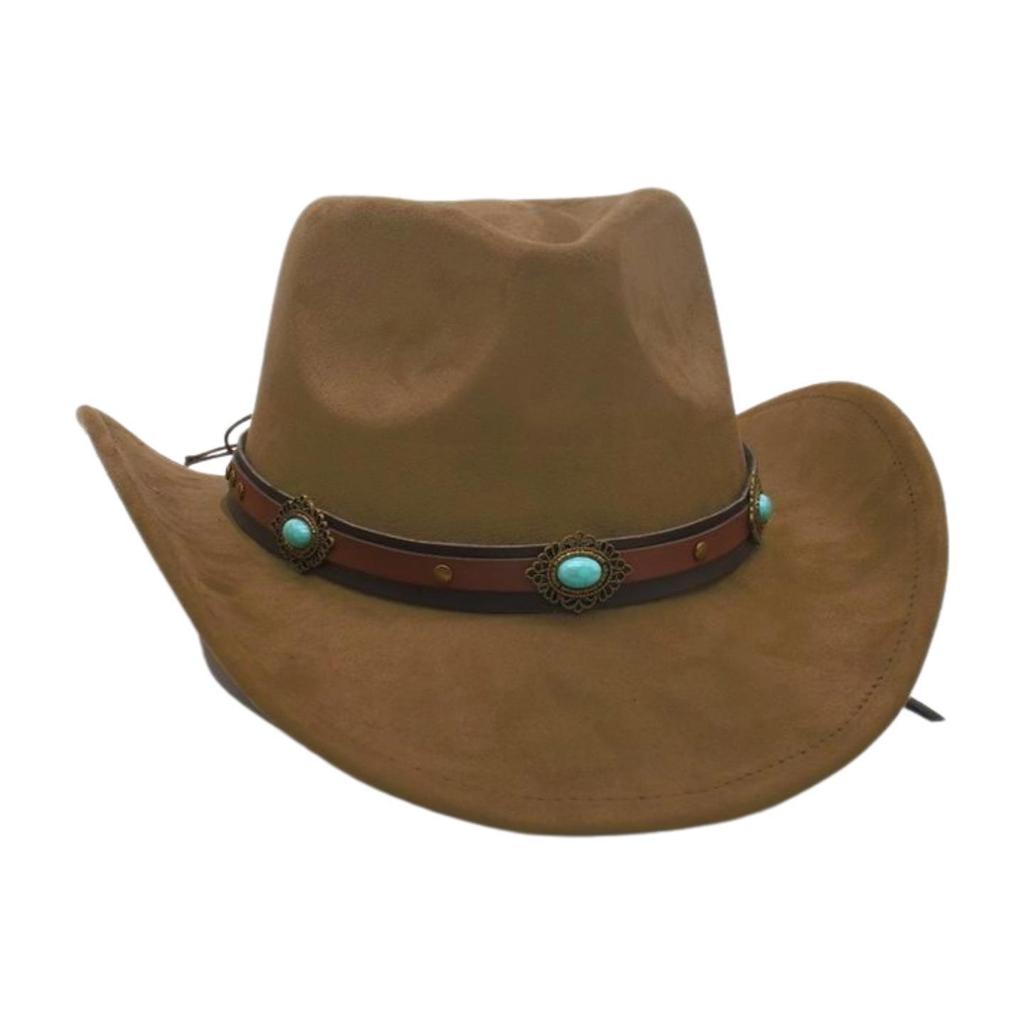 Premium Tibetan Cowboy Hat Stage Jazz Hat Multi-Color Suede Premium Top Hat