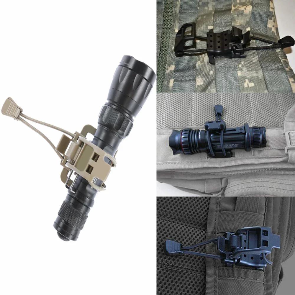 Multifunction Flashlight Clip Hiking Accessories Hanging Buckle Shovel Clamp Axe Clamp Bracket Backpack