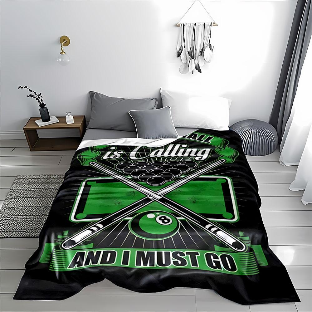 Pool Hall Calling Blanket Design for All Seasons Blanket Lunch Break Throw Gift