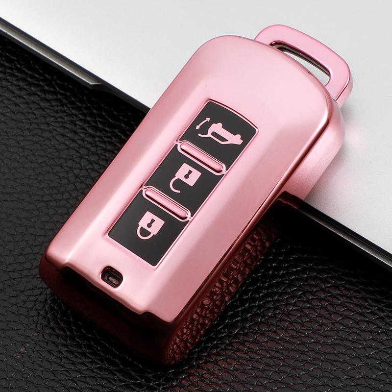 Soft TPU Car Remote Key Case Cover Shell For Mitsubishi Outlander ASX Pajero LANCER Sport Eclipse Cross Protective Fob Accessories