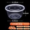 ONYLM Disposable Divided Round Plastic Food Containers with Lid, 450ml